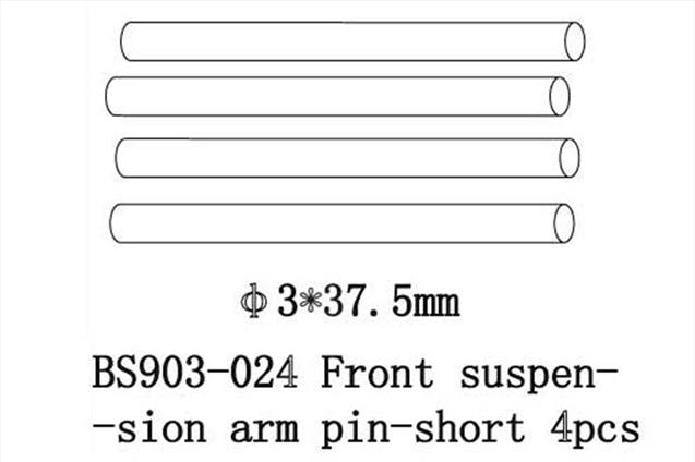 BS903-024 Front Susp. Arm Pin-Short   - ?3*37,5mm) 4 pcs